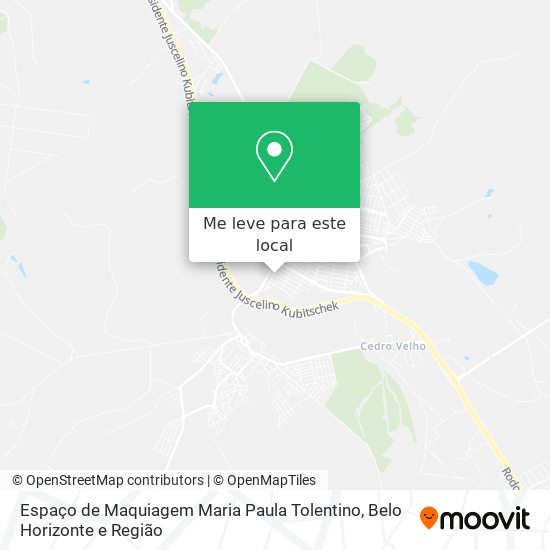 Espaço de Maquiagem Maria Paula Tolentino mapa
