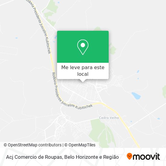 Acj Comercio de Roupas mapa
