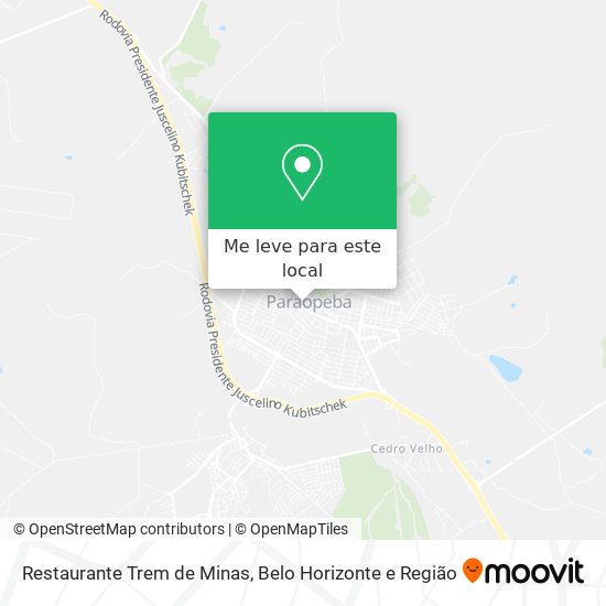 Restaurante Trem de Minas mapa