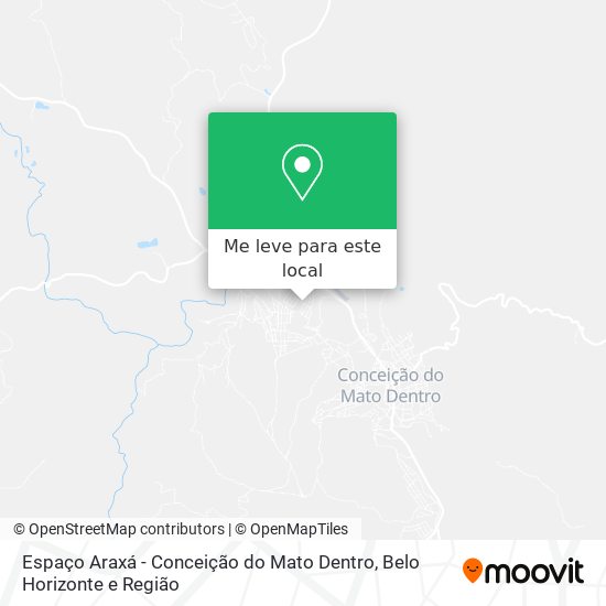 Espaço Araxá - Conceição do Mato Dentro mapa