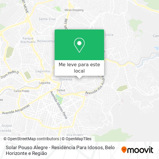 Solar Pouso Alegre - Residência Para Idosos mapa