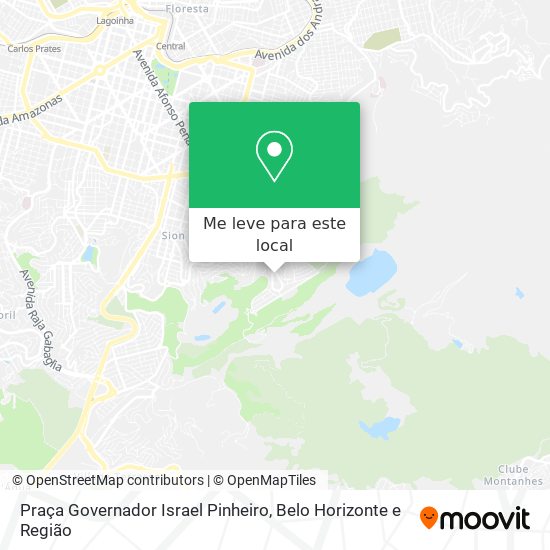 Praça Governador Israel Pinheiro mapa
