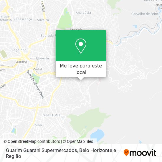 Guarim Guarani Supermercados mapa