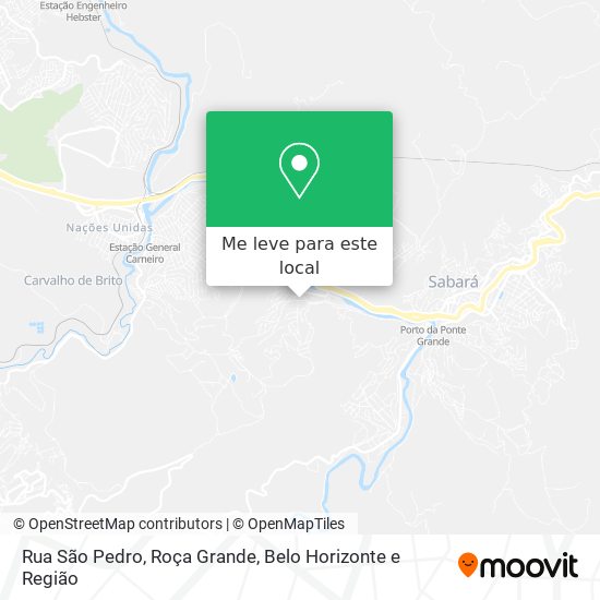 Rua São Pedro, Roça Grande mapa