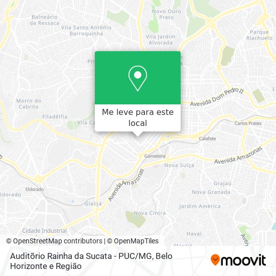 Auditõrio Rainha da Sucata - PUC / MG mapa
