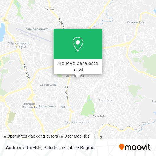 Auditório Uni-BH mapa