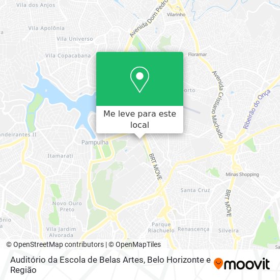Auditório da Escola de Belas Artes mapa