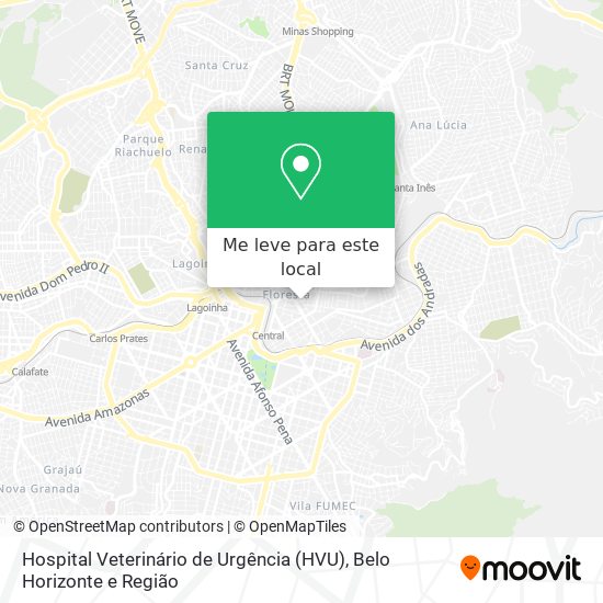 Hospital Veterinário de Urgência (HVU) mapa