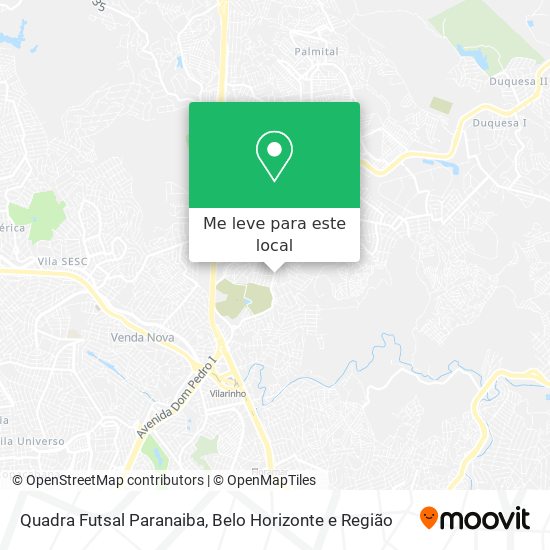 Quadra Futsal Paranaiba mapa