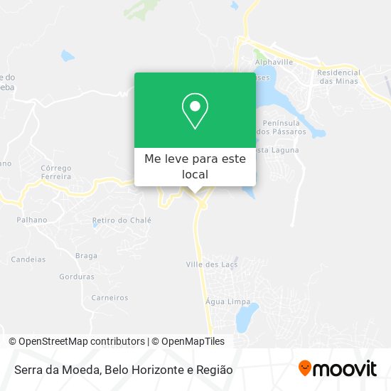 Serra da Moeda mapa