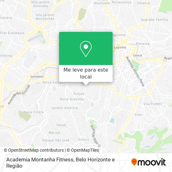 Academia Montanha Fitness mapa
