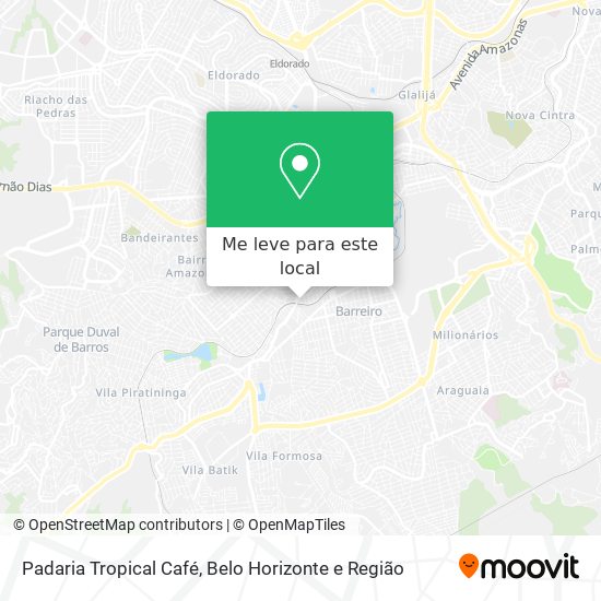Padaria Tropical Café mapa