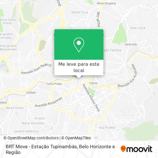 BRT Move - Estação Tupinambás mapa
