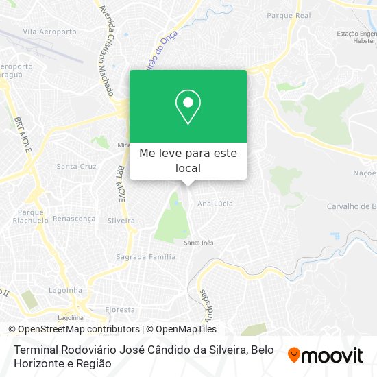 Terminal Rodoviário José Cândido da Silveira mapa