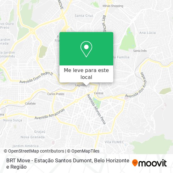 BRT Move - Estação Santos Dumont mapa