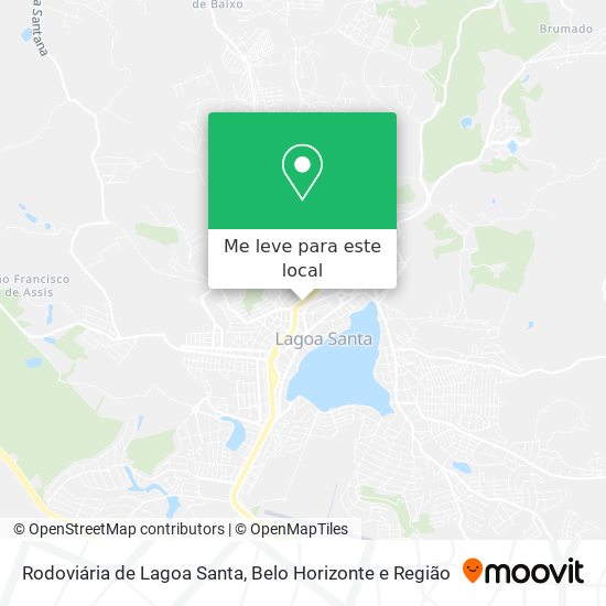 Rodoviária de Lagoa Santa mapa