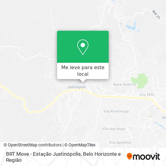 BRT Move - Estação Justinópolis mapa