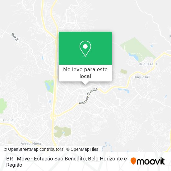 BRT Move - Estação São Benedito mapa