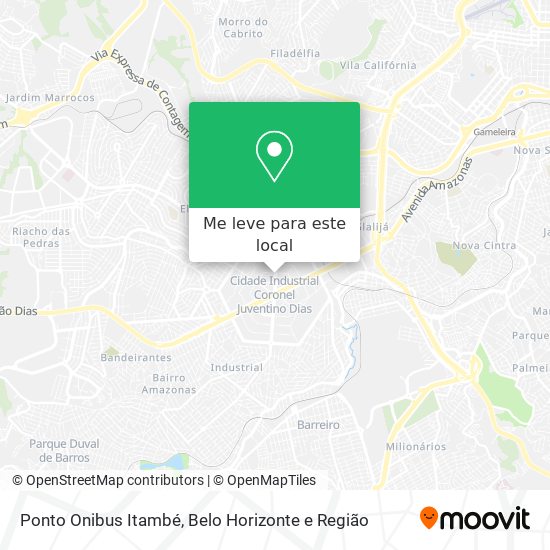 Ponto Onibus Itambé mapa