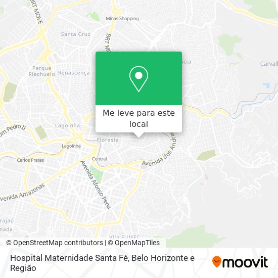 Hospital Maternidade Santa Fé mapa