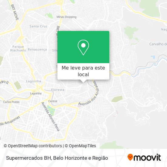 Supermercados BH mapa