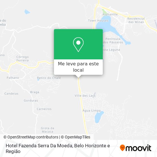 Hotel Fazenda Serra Da Moeda mapa