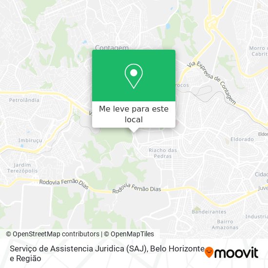 Serviço de Assistencia Juridica (SAJ) mapa