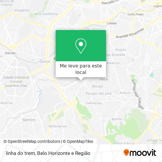 linha do trem mapa