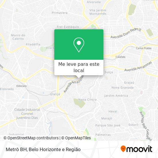 Metrô BH mapa