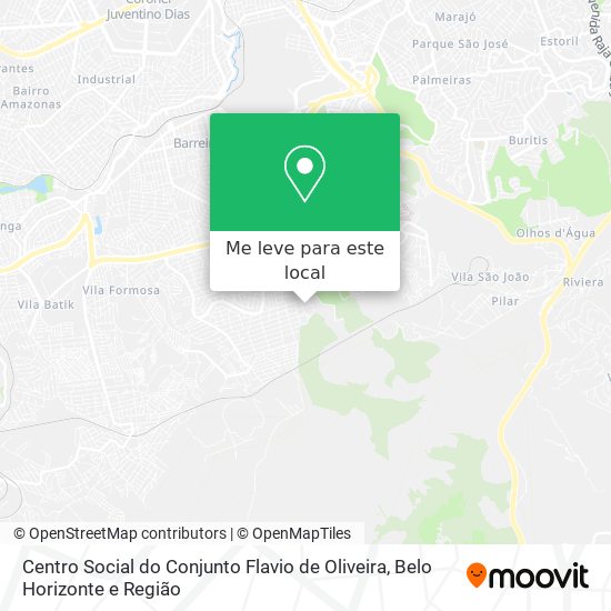 Centro Social do Conjunto Flavio de Oliveira mapa