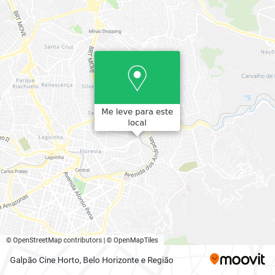 Galpão Cine Horto mapa