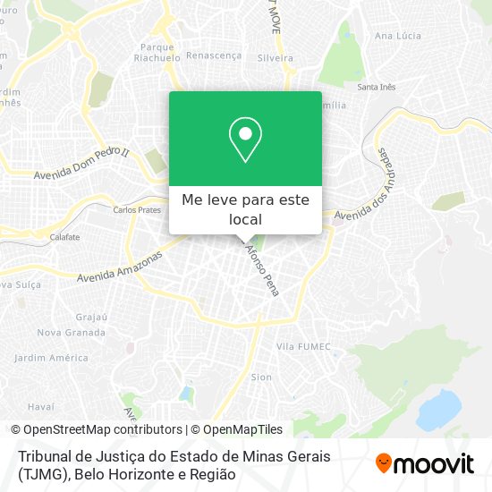 Tribunal de Justiça do Estado de Minas Gerais (TJMG) mapa