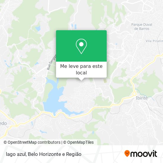 lago azul mapa