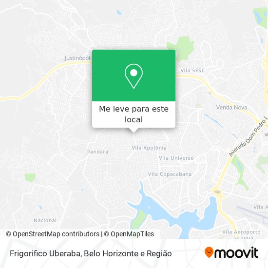 Frigorifico Uberaba mapa