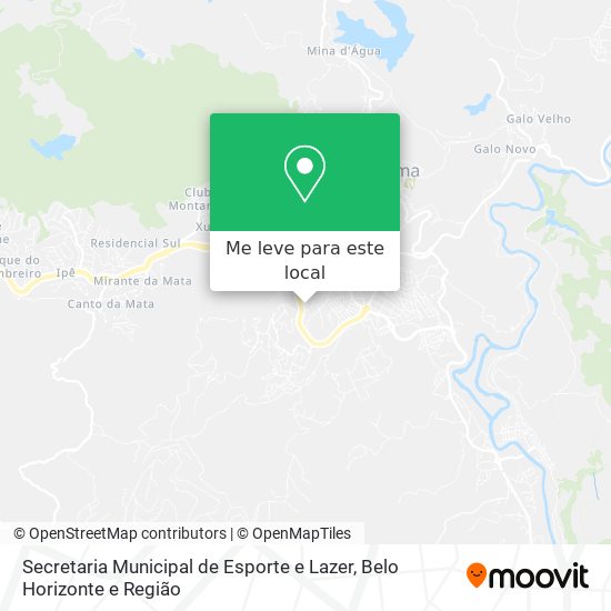 Secretaria Municipal de Esporte e Lazer mapa