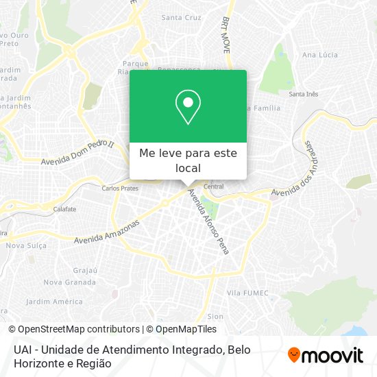 UAI - Unidade de Atendimento Integrado mapa