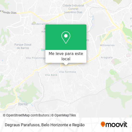 Degraus Parafusos mapa