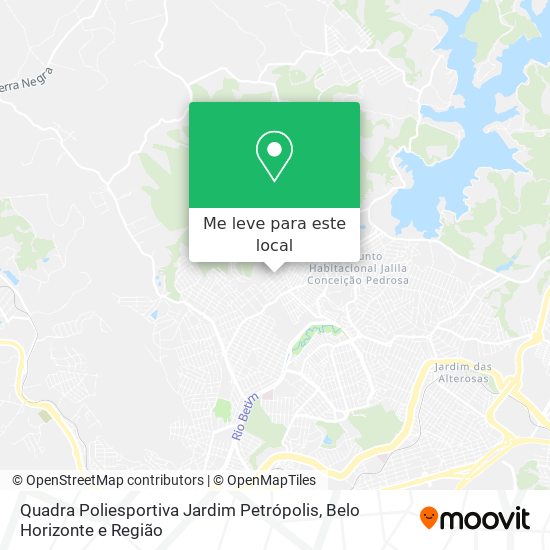 Quadra Poliesportiva Jardim Petrópolis mapa