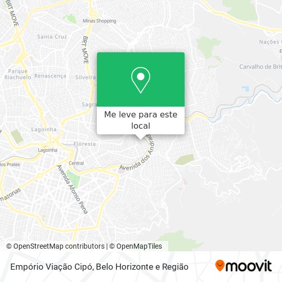 Empório Viação Cipó mapa