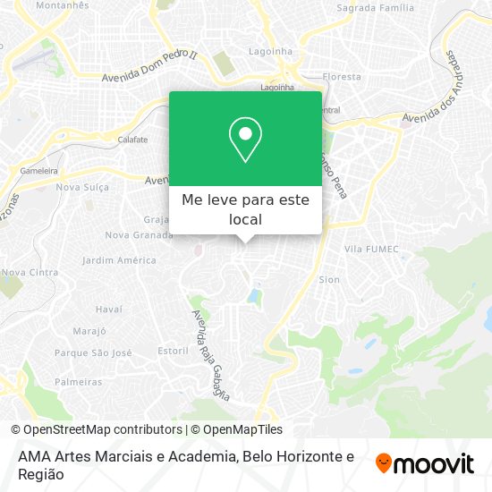 AMA Artes Marciais e Academia mapa