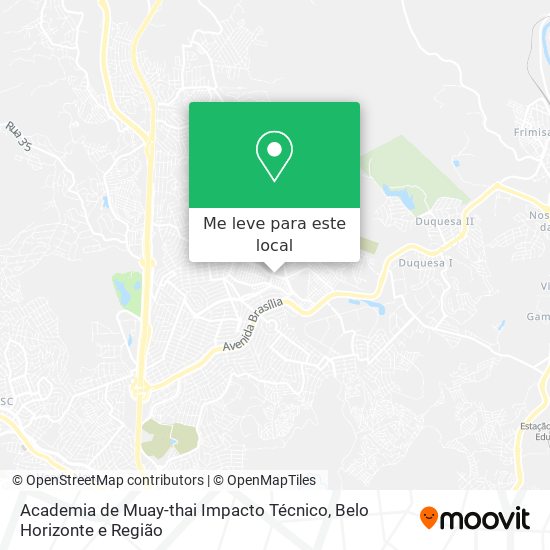 Academia de Muay-thai Impacto Técnico mapa