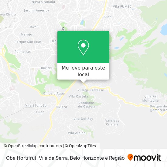 Oba Hortifruti Vila da Serra mapa