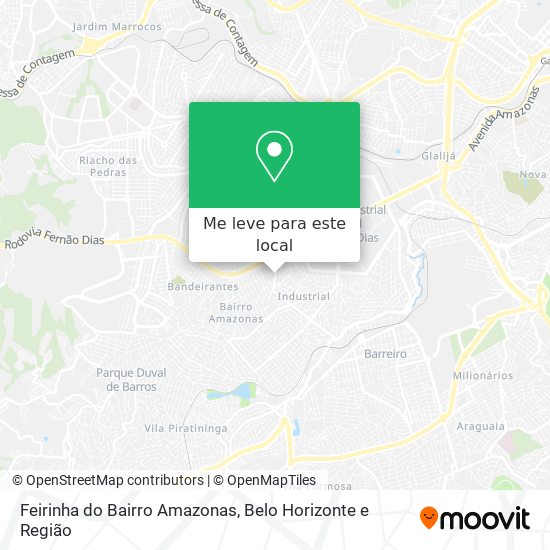 Feirinha do Bairro Amazonas mapa