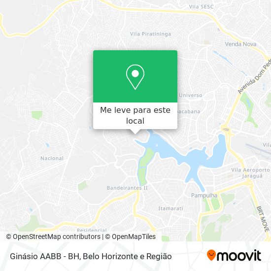 Ginásio AABB - BH mapa