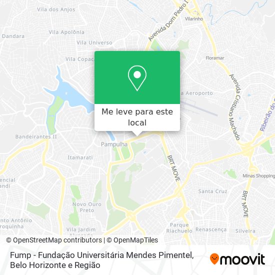 Fump - Fundação Universitária Mendes Pimentel mapa