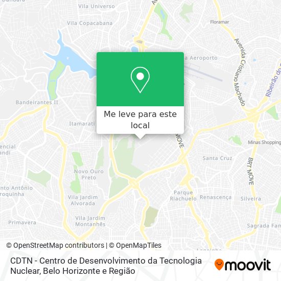 CDTN - Centro de Desenvolvimento da Tecnologia Nuclear mapa
