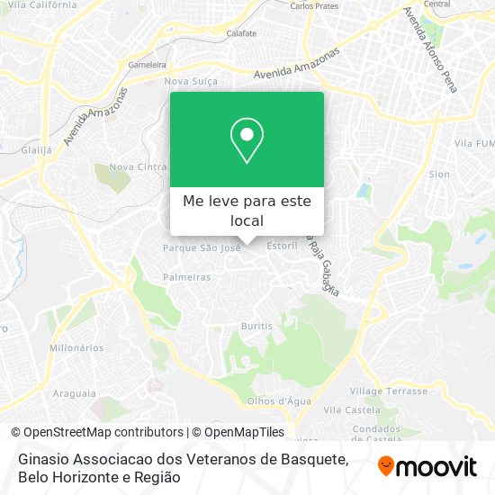 Ginasio Associacao dos Veteranos de Basquete mapa