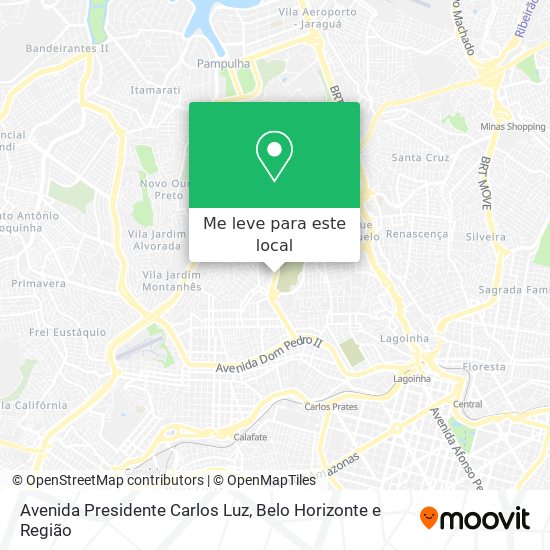 Avenida Presidente Carlos Luz mapa