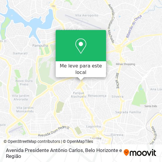 Avenida Presidente Antônio Carlos mapa