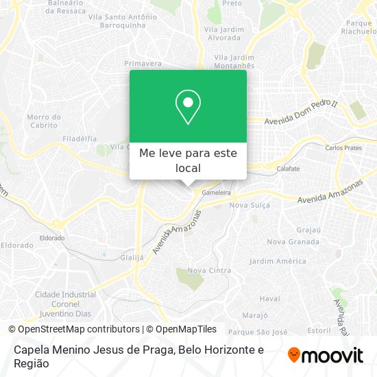 Capela Menino Jesus de Praga mapa